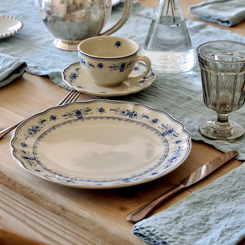 Тарелка обеденная 27 см, керамика, beige/blue, Vila COSTA NOVA TP273-BBL(TP273-00225J)