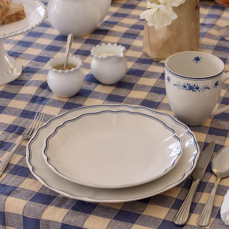 Тарелка обеденная 27 см, керамика, white/blue, Vila COSTA NOVA TP273-WBF(TP273-03325A)