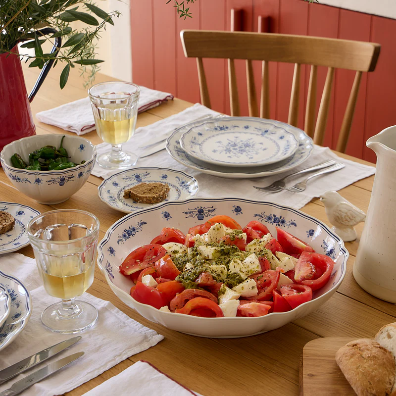 Салатник 34 см, керамика, white/blue, Vila COSTA NOVA TP341-WBL(TP341-00225X)