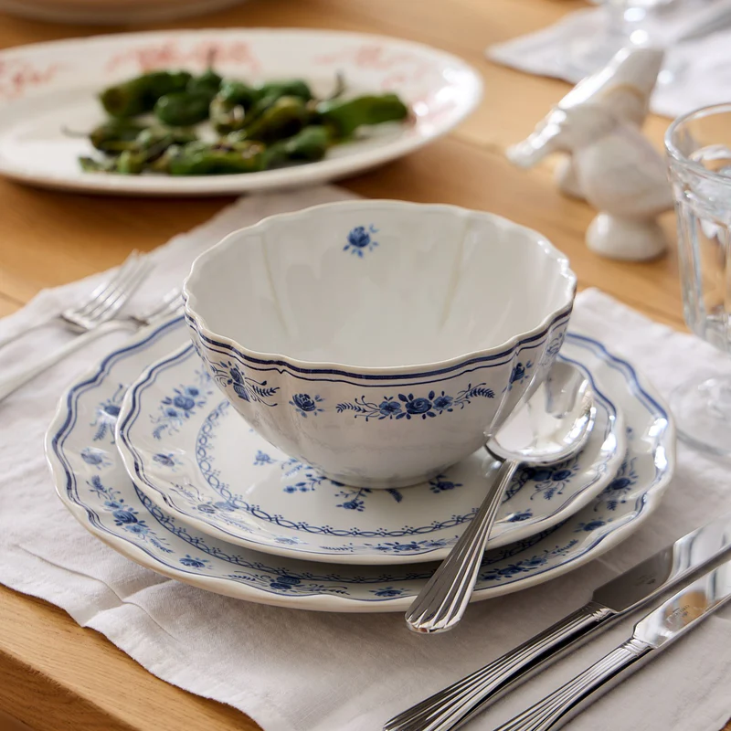 Салатник 16 см, керамика, white/blue, Vila COSTA NOVA TS161-WBL(S161-00225F)