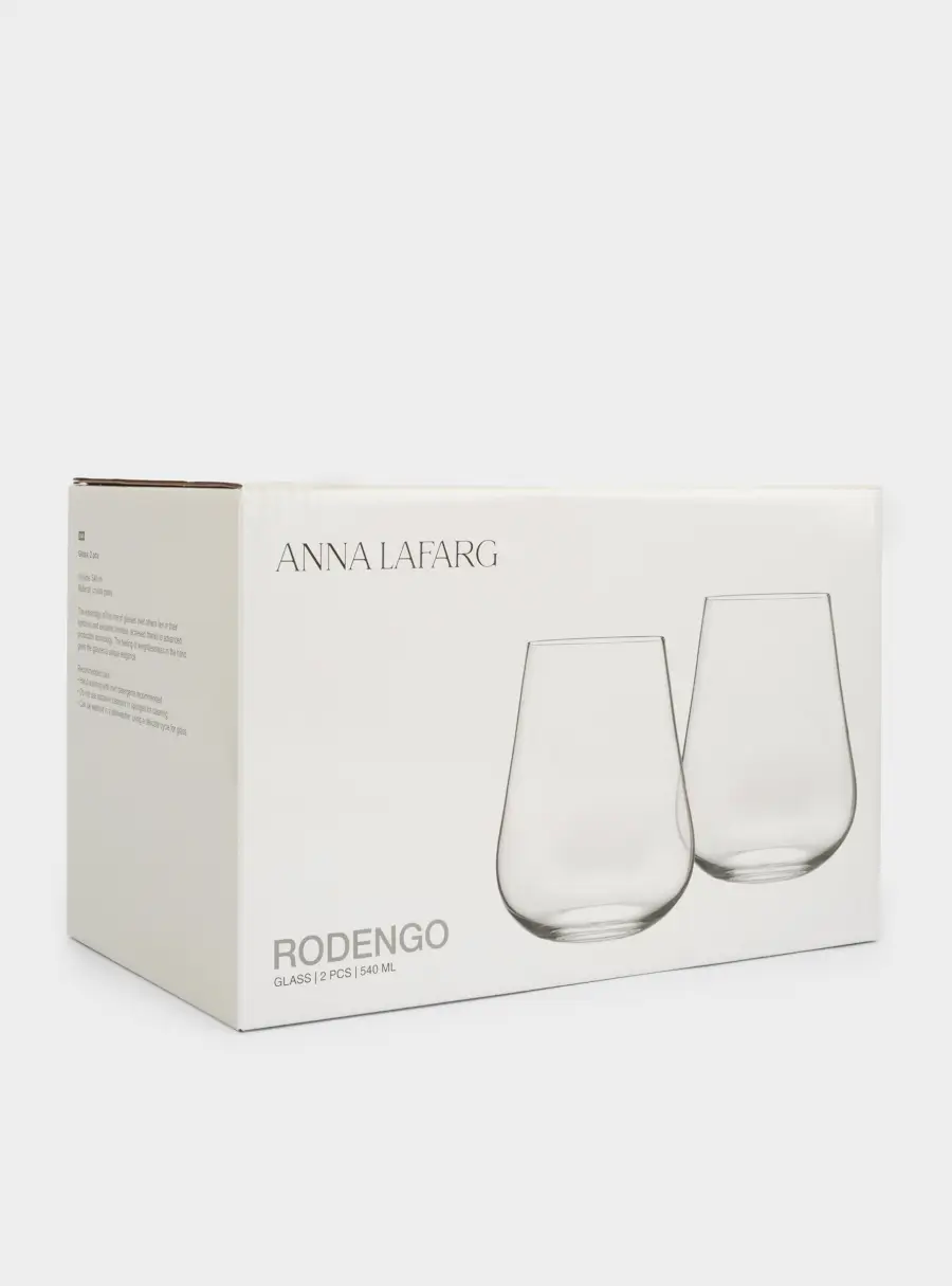 Стакан 540 мл, 2 шт, кристальное стекло, Rodengo ANNA LAFARG