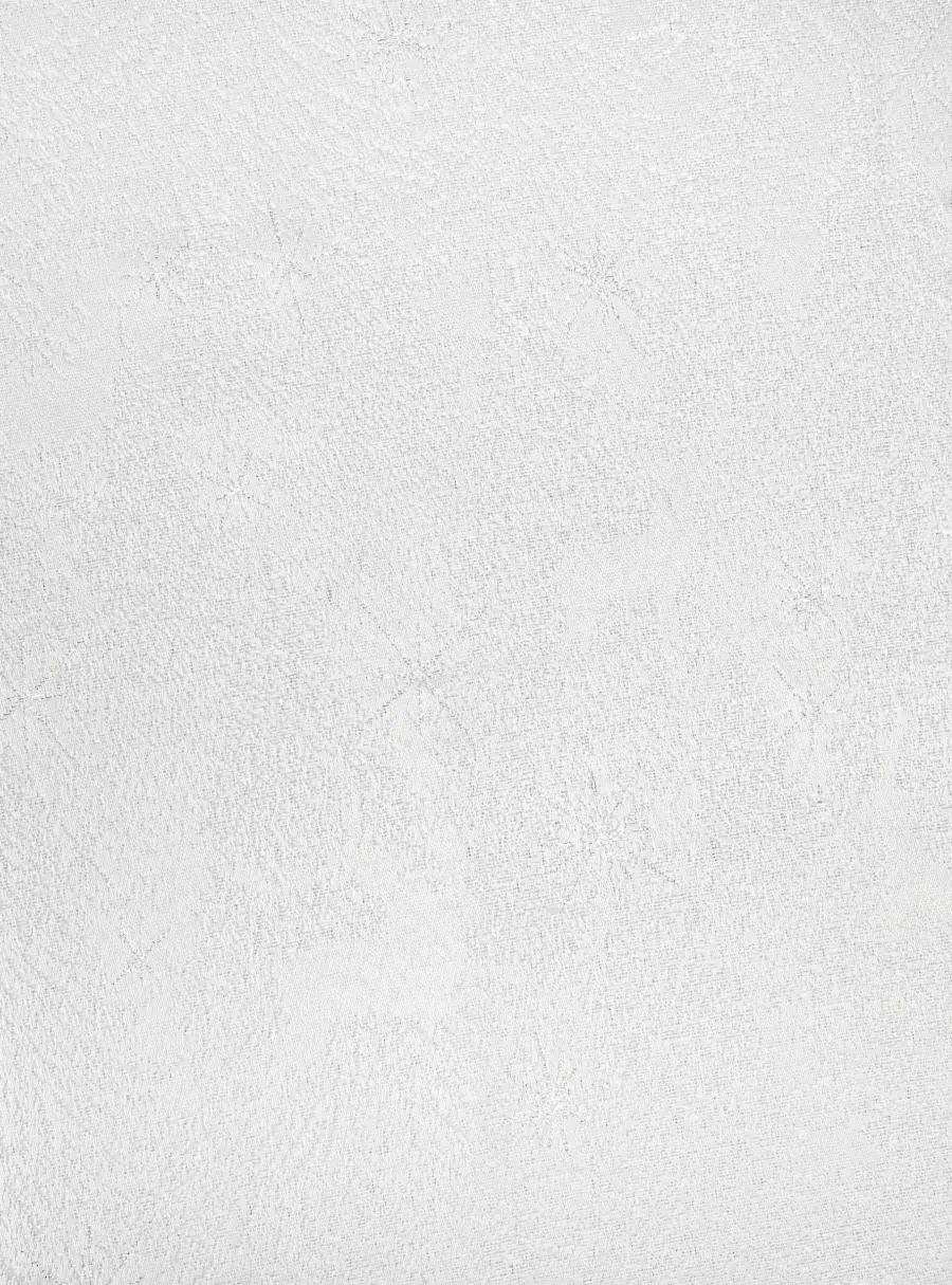 Скатерть 170х250 см, жаккард, полиэстер, белая, Ели, White forest