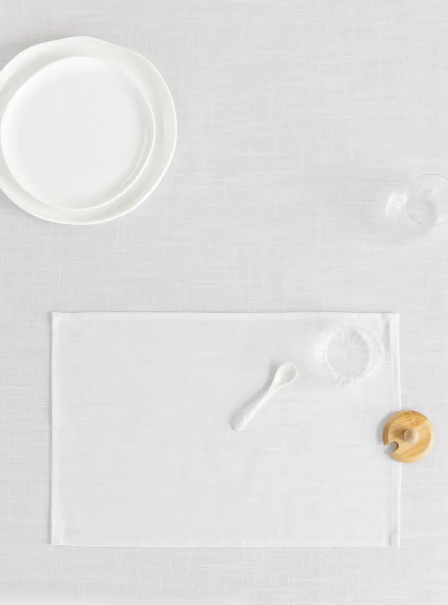 Салфетка под приборы 30х45 см, прямоугольная, полиэстер, бело-серебристая, Floe