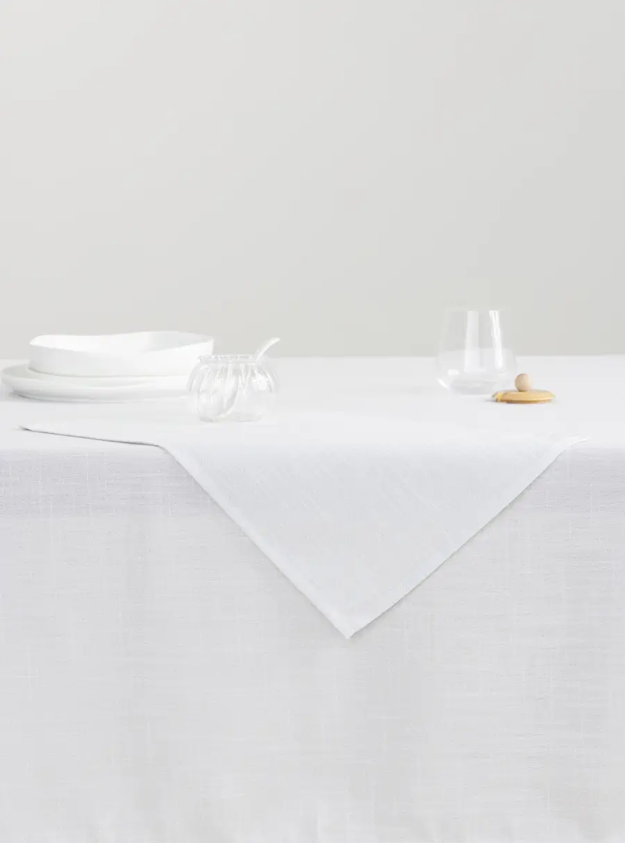 Салфетка под приборы 30х45 см, прямоугольная, полиэстер, бело-серебристая, Floe
