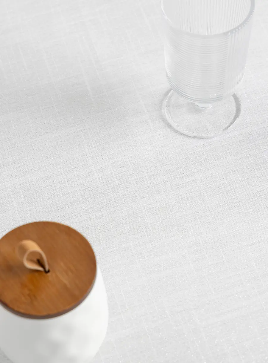 Скатерть 170х250 см, полиэстер, бело-серебристая, Floe