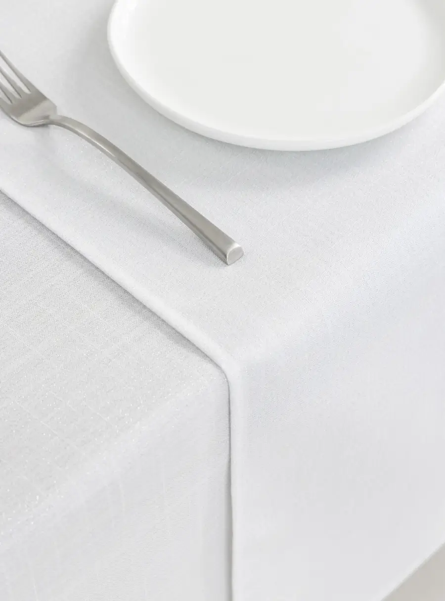 Дорожка настольная 40х160 см, полиэстер, бело-серебристая, Floe