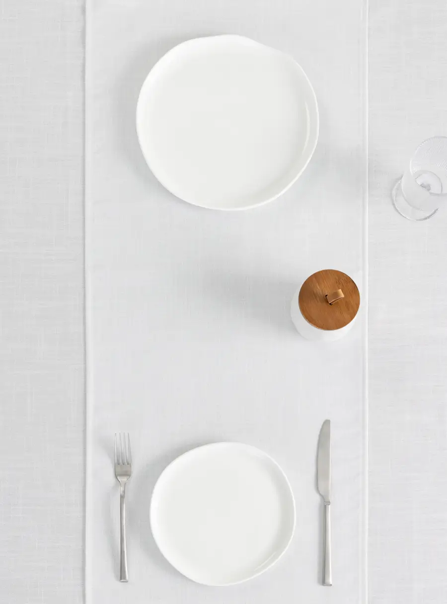 Дорожка настольная 40х160 см, полиэстер, бело-серебристая, Floe