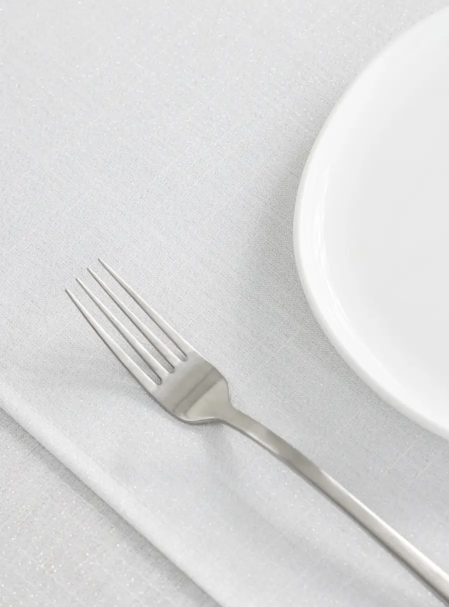 Дорожка настольная 40х160 см, полиэстер, бело-серебристая, Floe