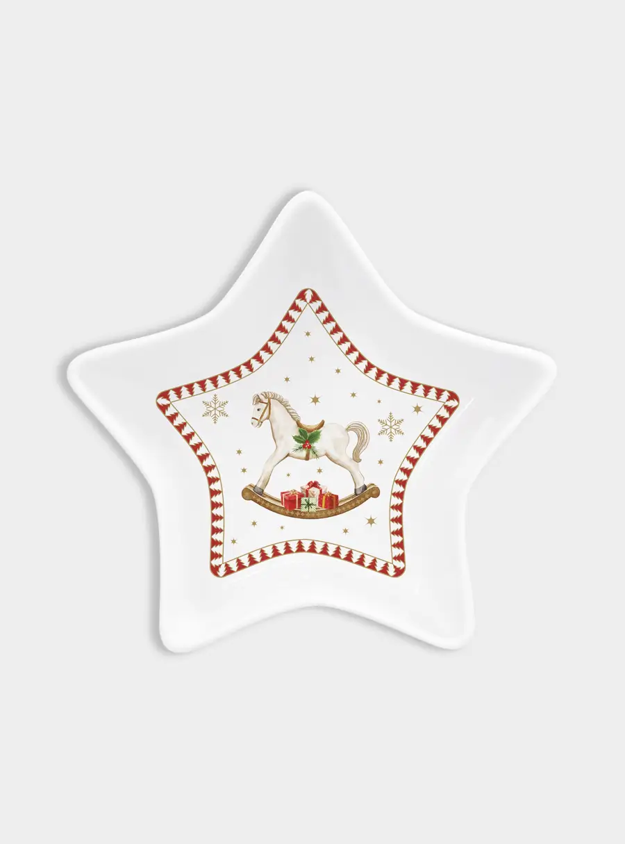 Салатник 15 см, 250 мл, фарфор, белый, Новогодняя гирлянда, Magie de Noel Easy Life