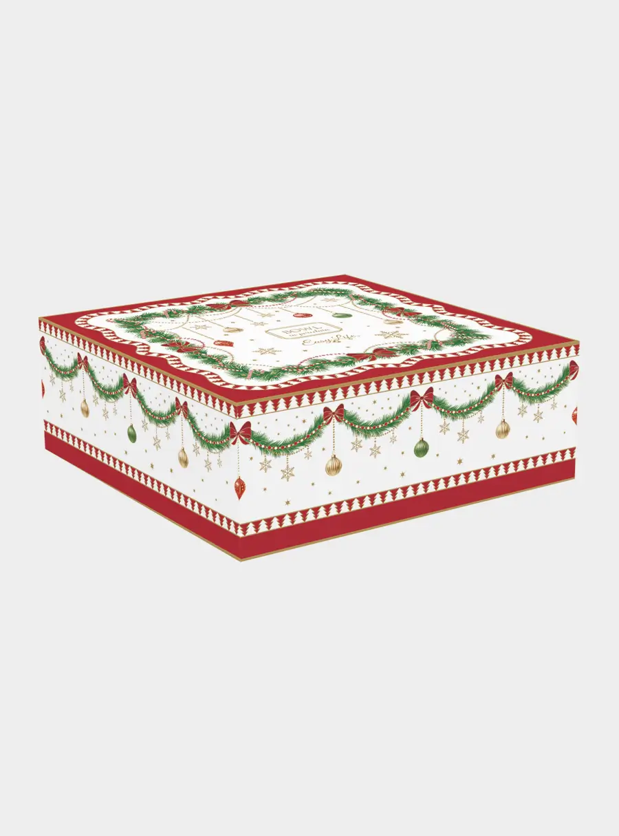 Салатник 15 см, 250 мл, фарфор, белый, Новогодняя гирлянда, Magie de Noel Easy Life