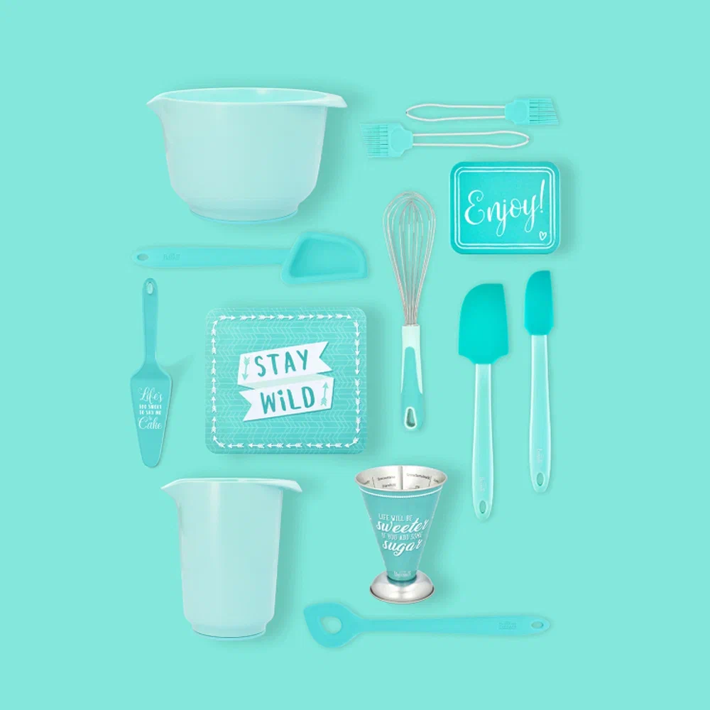 Силиконовая кисточка 21 см, бирюзовая BIRKMANN