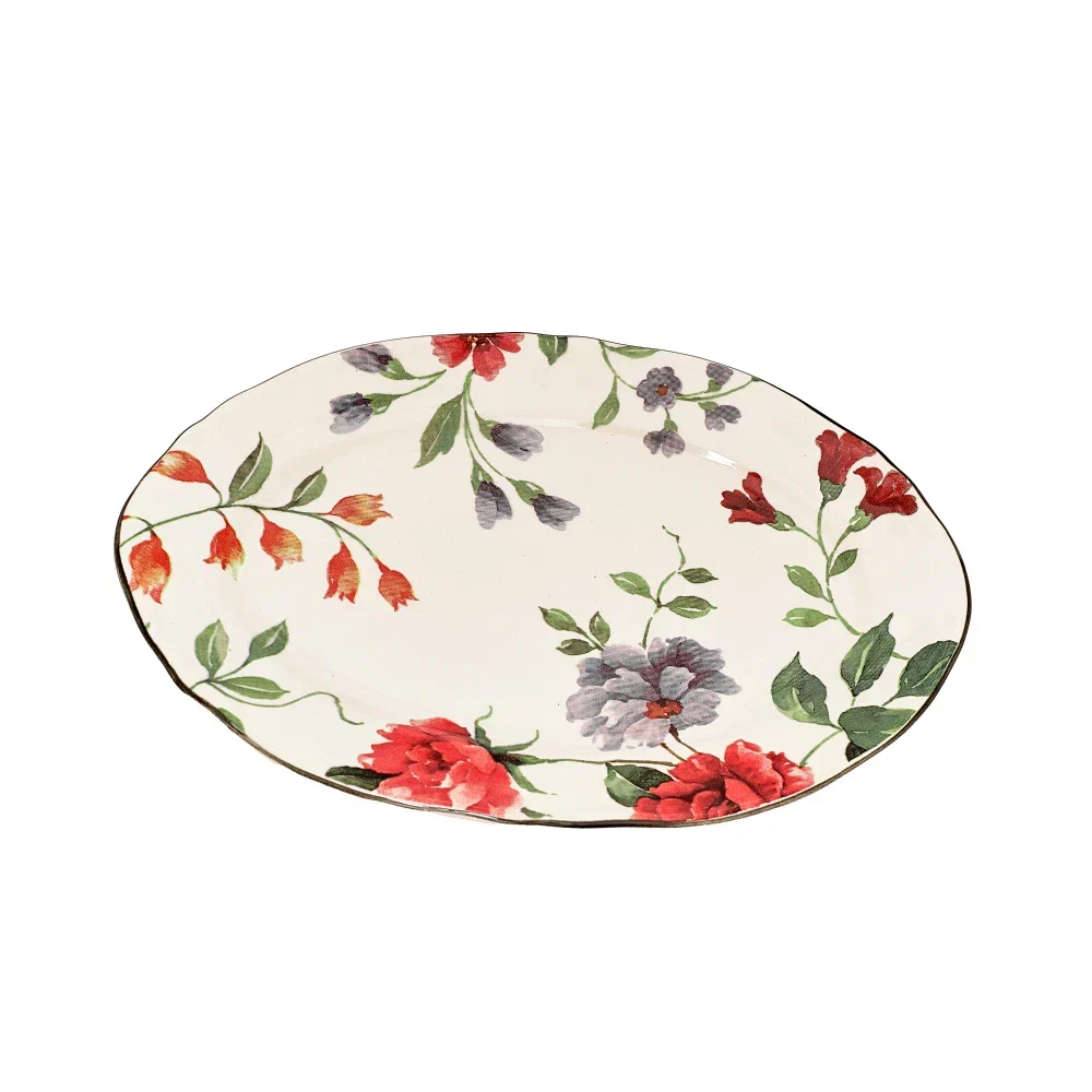 Овальная тарелка 25,4 см, PRISCILLA WITH BANDING     (2) (12)     GR05_25.4OPL